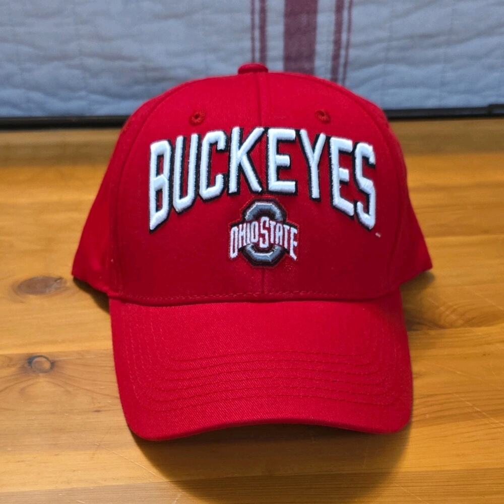 OSU Ohio State Buckeyes Red Adjustable Snapback Cap Hat One Size Unisex